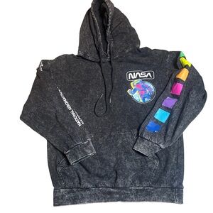 NASA Black Graphic Hoodie